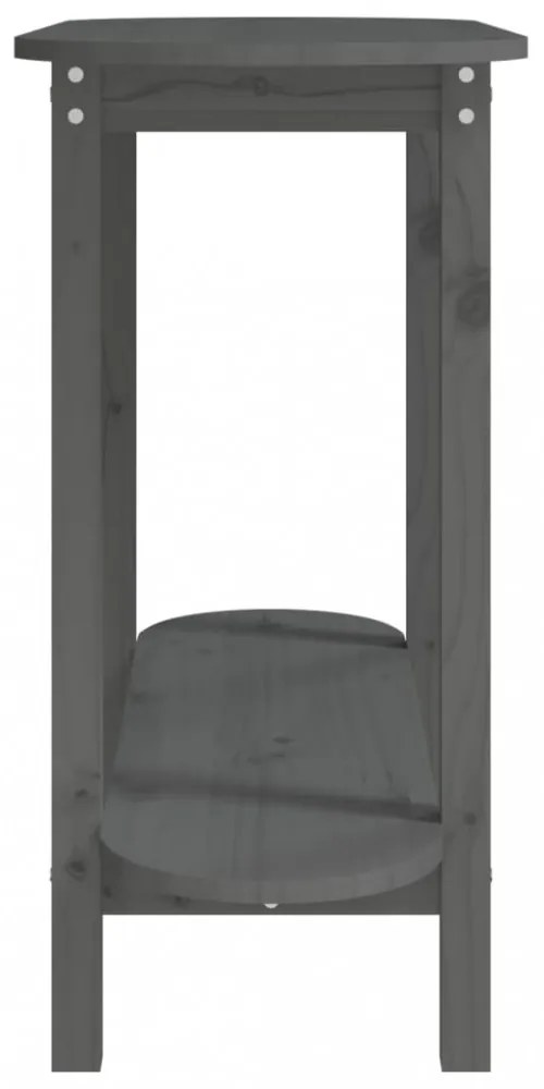 szürke tömör fenyőfa tálalóasztal 110 x 40 x 80 cm