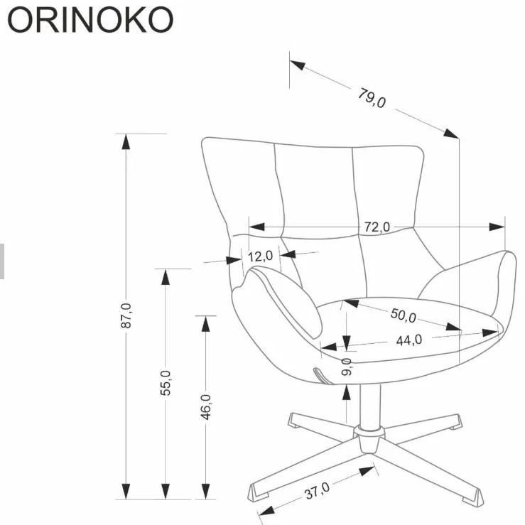 Orinoko 360 fokban forgatható fotel bézs