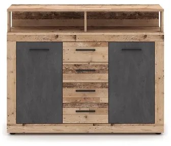 Komód RUNA világosbarna/antracit