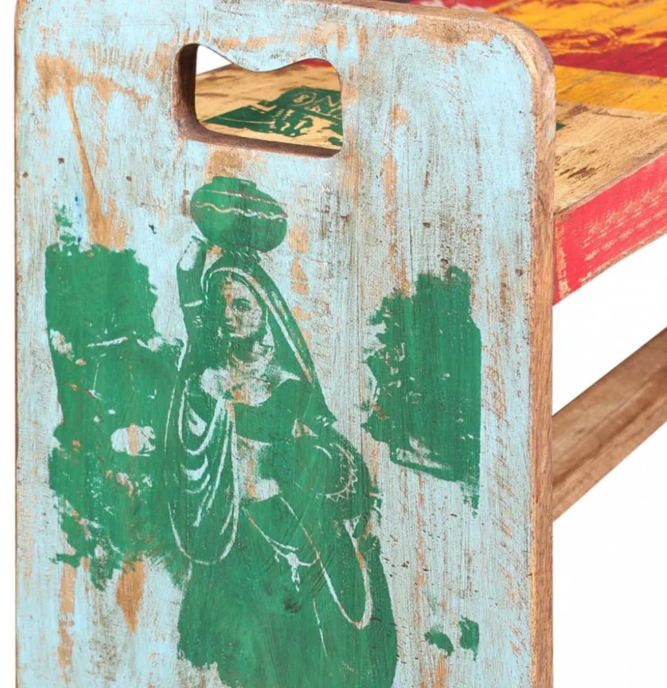 vidaXL tömör újrahasznosított fa Cola pad 100 x 30 x 50 cm