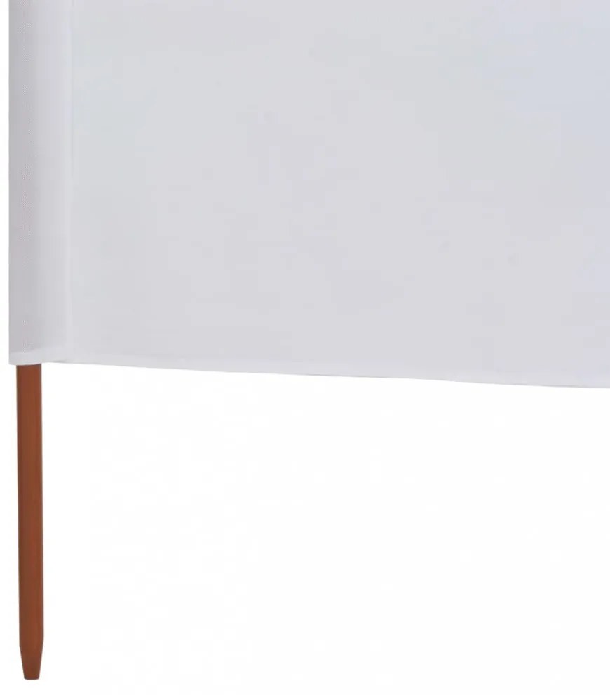 3 paneles homokfehér szövet szélfogó 400 x 80 cm