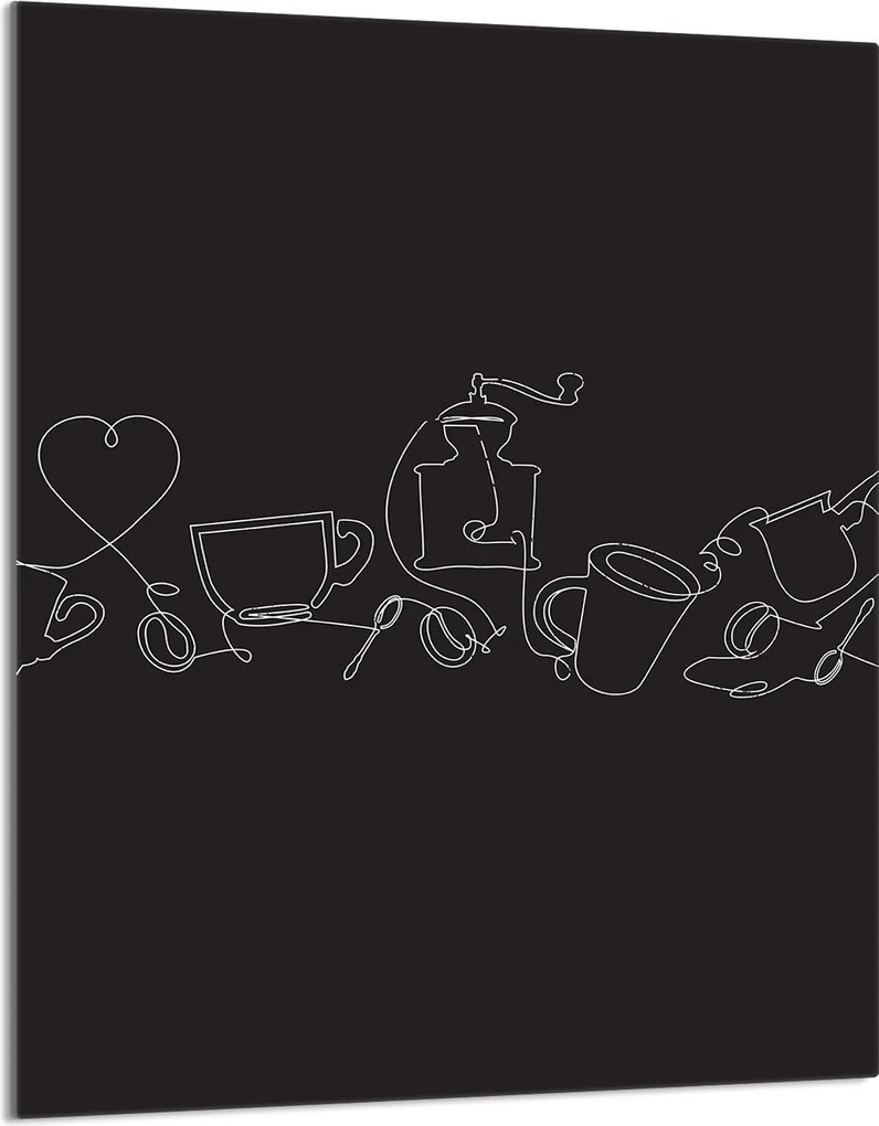 Üveg Vágódeszka 40x52 Fekete Konyhai