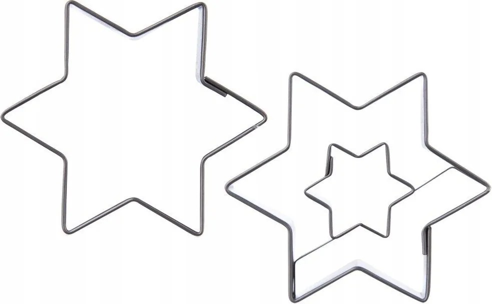 Keksz Lyukasztó Acél Csillag Sütőforma Kivágó 6,3 CM 2DB