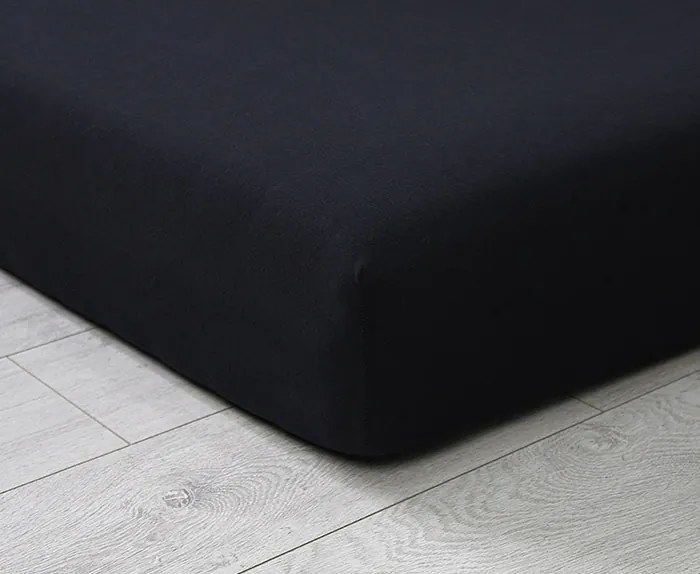 Jersey gumis lepedő exkluzív vastag Fekete 180x200 Lengyel