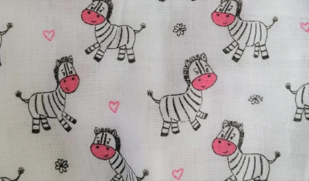 Hagyományos Tetra pelenka, mintás - PINK ZEBRA