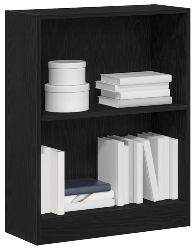 Könyvespolc Fekete 60x24x76 cm Műanyag
