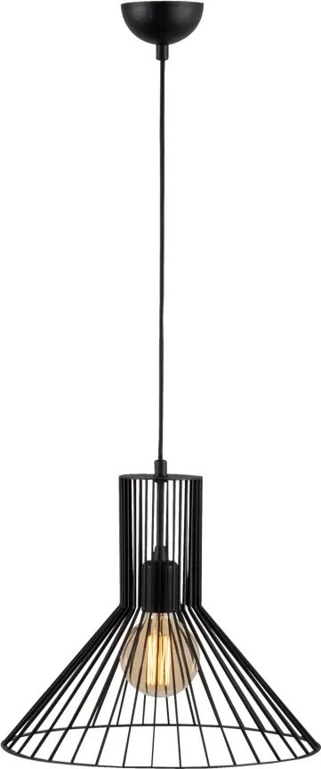 Fellini MR-757 fekete fém függőlámpa, Ø38 cm