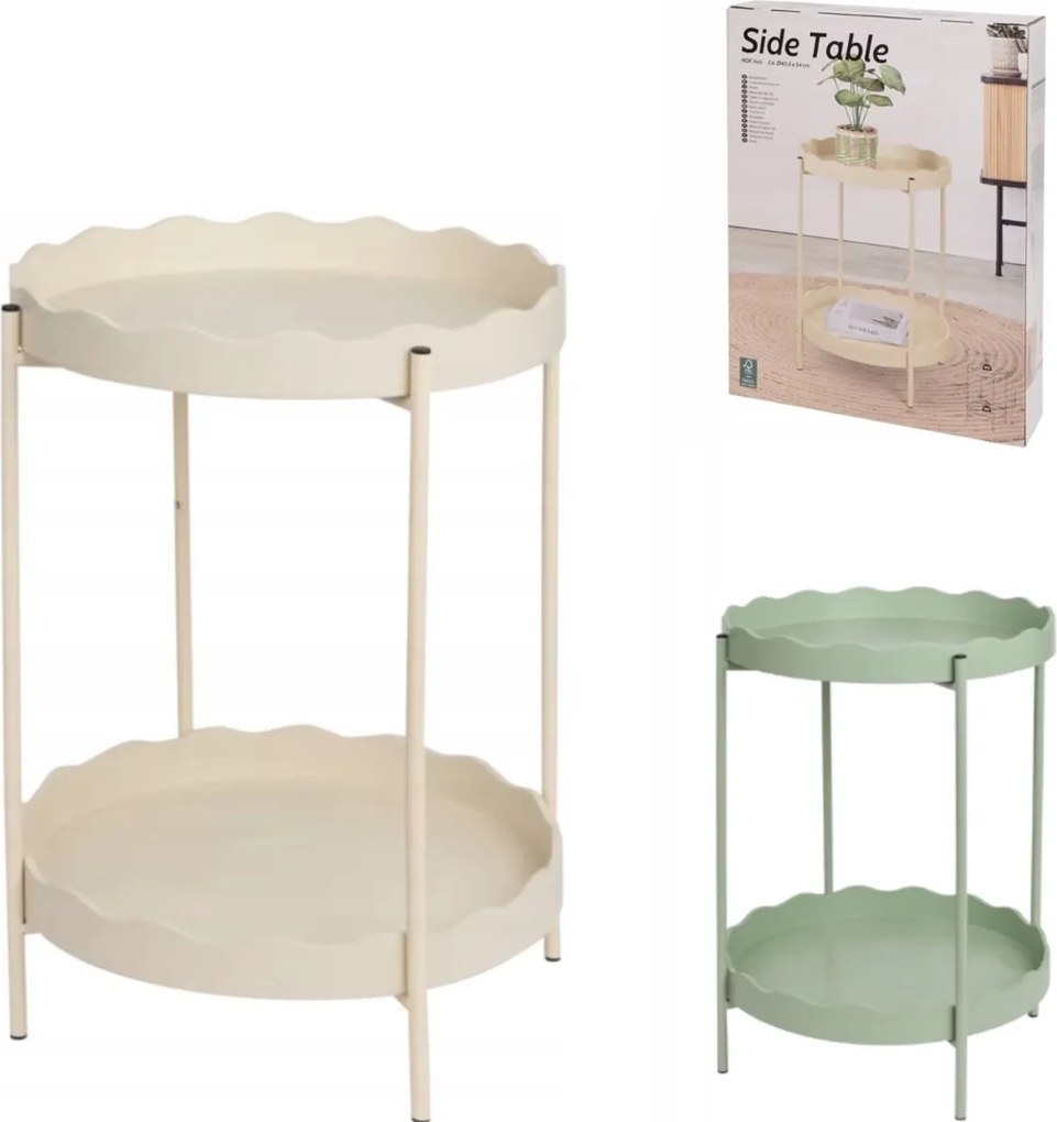 RAVELO kis asztal Ø 40,5 cm, zöld