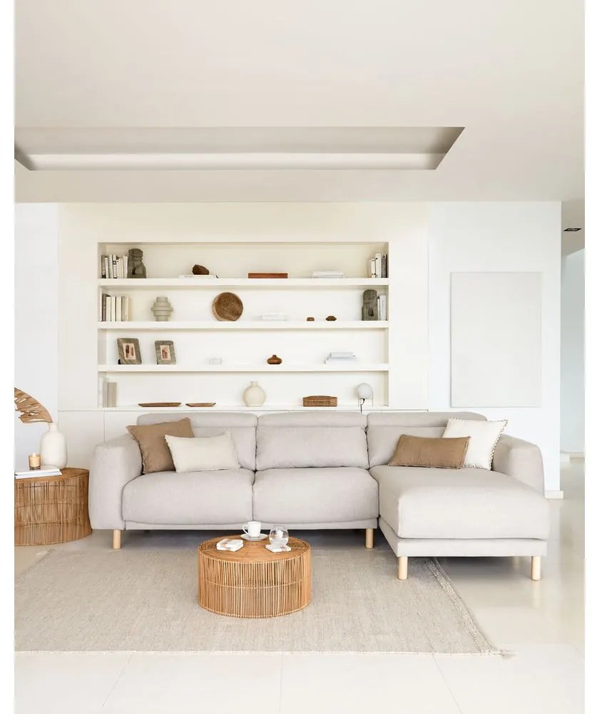 Bézs sarokkanapé (jobb oldali) Singa - Kave Home