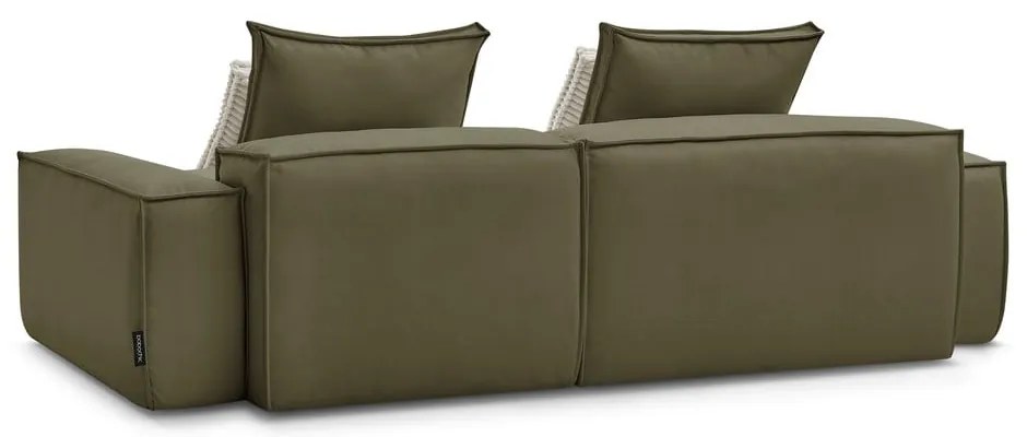 Zöld bőrutánzat sarokkanapé (variálható) Boheme – Bobochic Paris