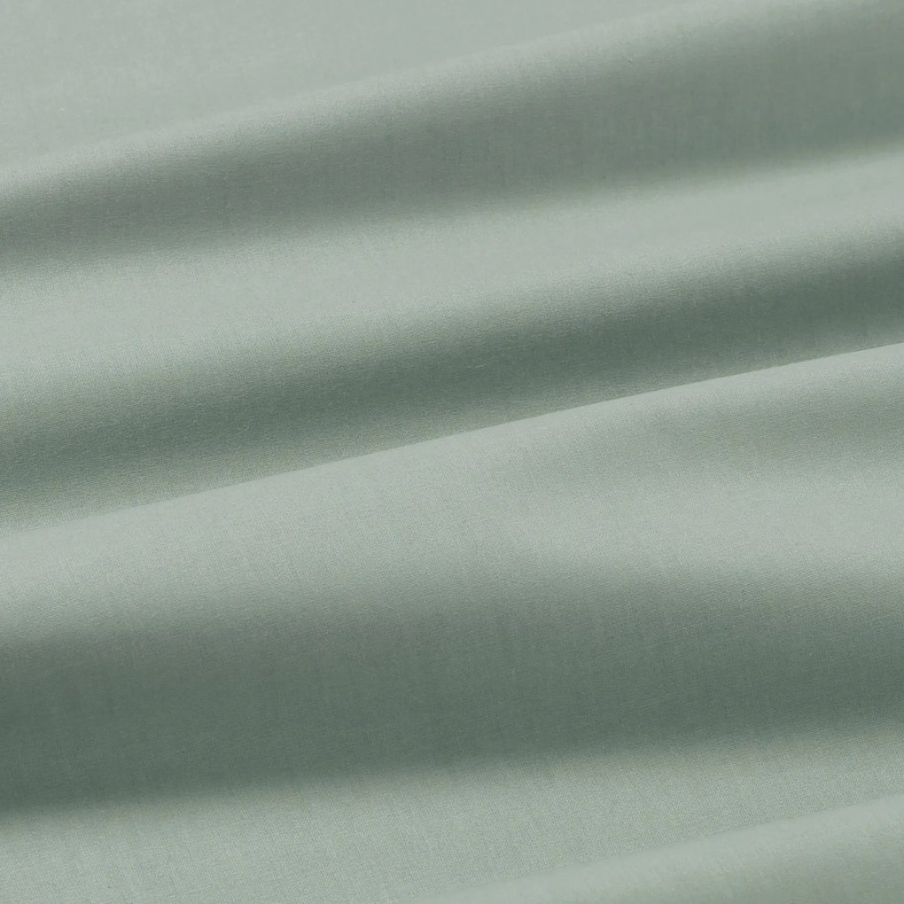 Goldea körgumis pamut lepedő - zsálya színű 180 x 200 cm