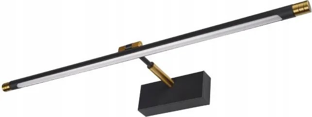 Fali lámpa Led fekete-arany modern tükör 66cm Gemino