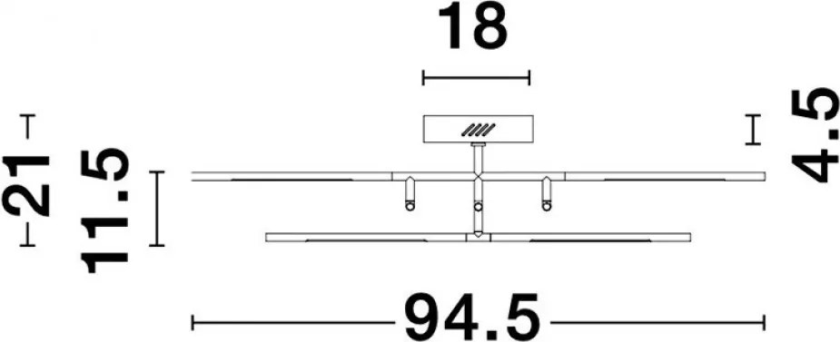 NOVALUCE 9180713 Modern LED Mennyezeti Lámpa LED IP20