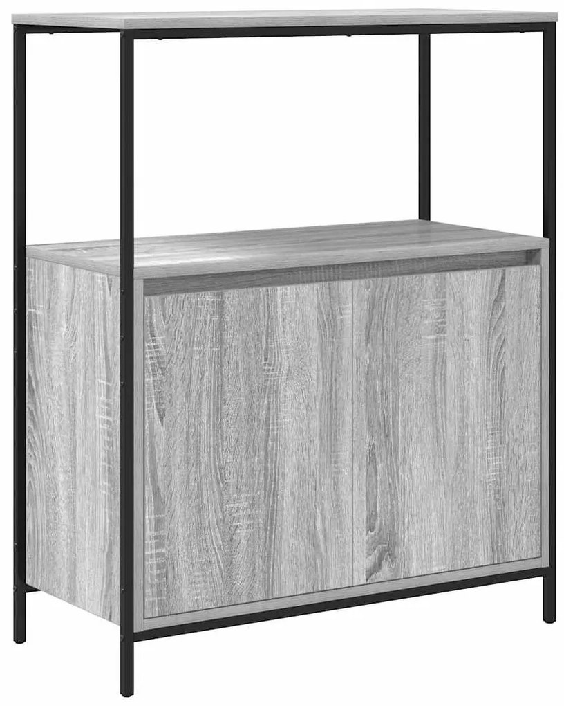 szürke sonoma fürdőszobaszekrény polcokkal 76,5x35x95 cm