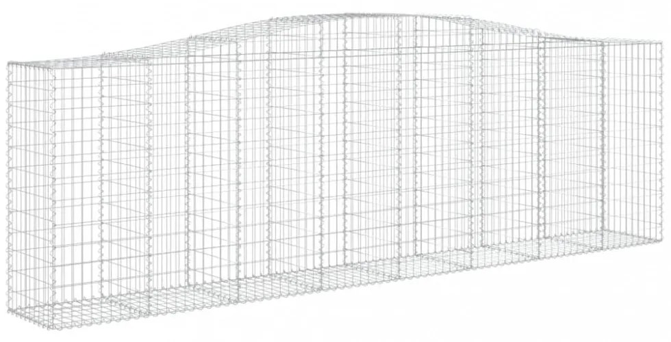 vidaXL 5 db íves horganyzott vas gabion kosár 400x50x120/140 cm
