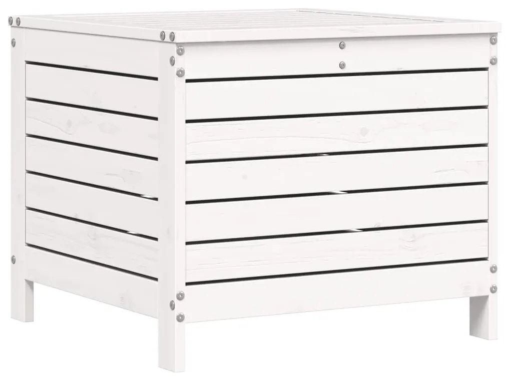 vidaXL fehér tömör fenyőfa kerti lábtartó 62 x 63,5 x 53,5 cm