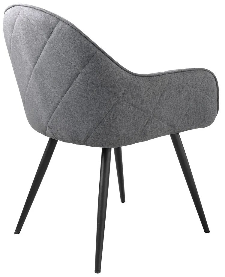 Szürke kárpitozott karfás étkezőfotel Minto – Unique Furniture