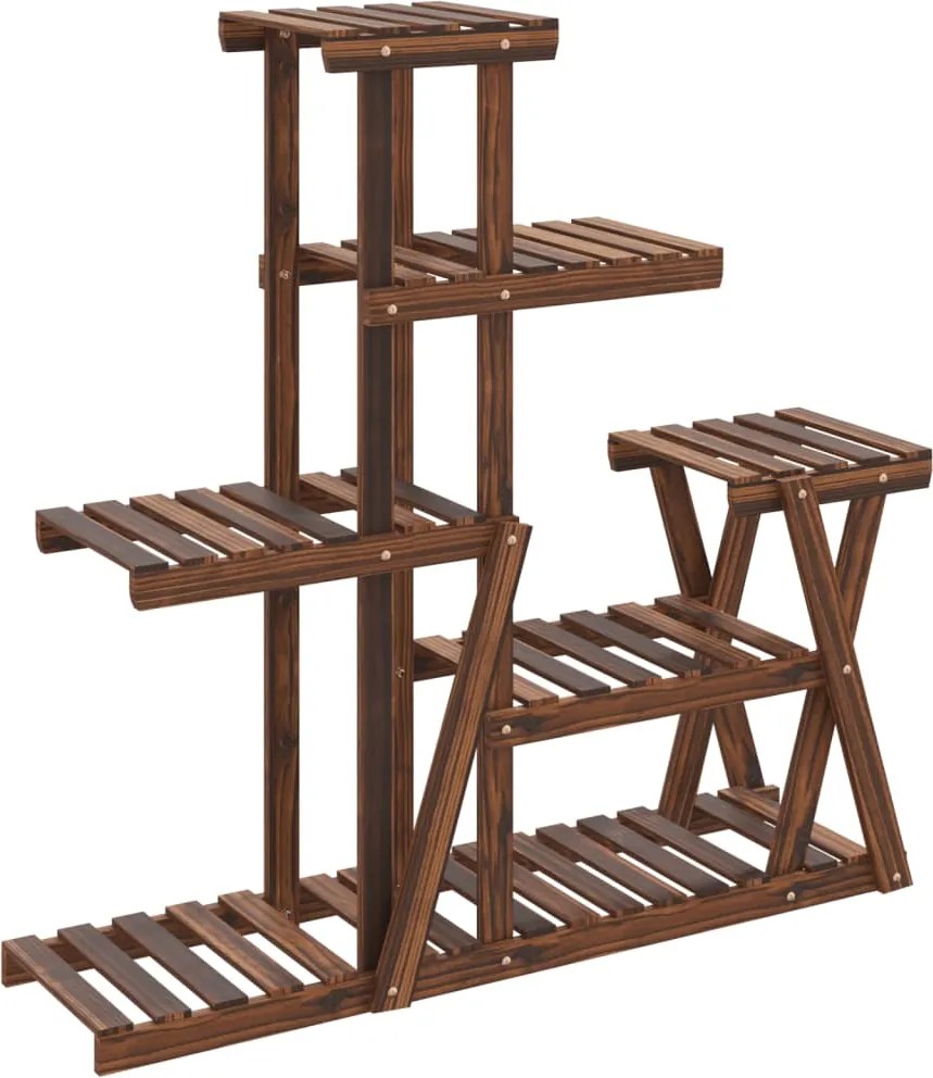 vidaXL tömör fenyőfa virágtartó állvány 95 x 25 x 96 cm