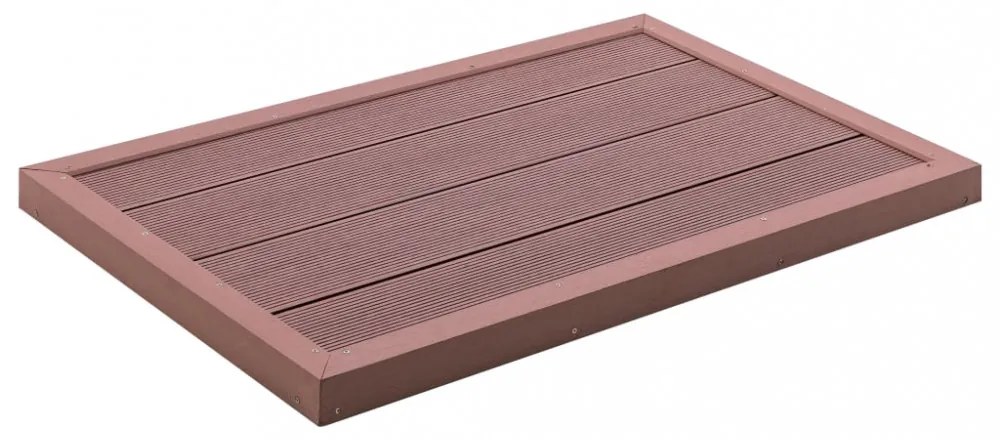 barna WPC padlóelem szolárzuhanyhoz 101 x 63 x 5,5 cm