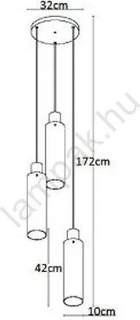 LUCIDE 74404-13-65 ORLANDO Többágú Függesztett Lámpa E27 IP20