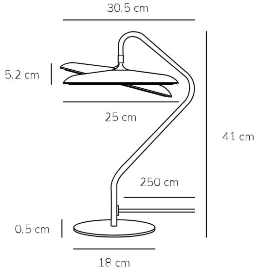 Nordlux - LED asztali lámpa ARTIST LED/15W/230V fekete
