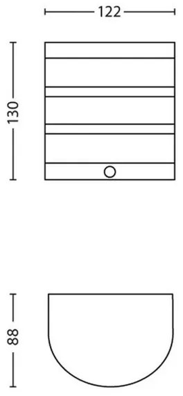 Philips 17315/47/16- LED Kültéri fali lámpa érzékelővel 1xLED/3W IP44