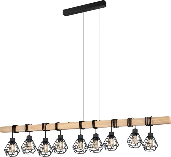 Eglo 43134 - TOWNSHEND függeszték 9xE27/60W/230V, kábellel