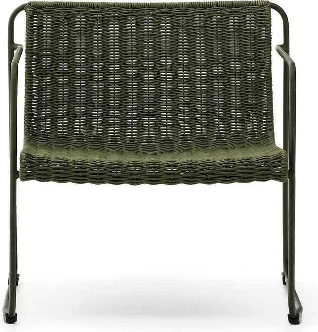 Zöld fém kerti fotel Maurina – Kave Home