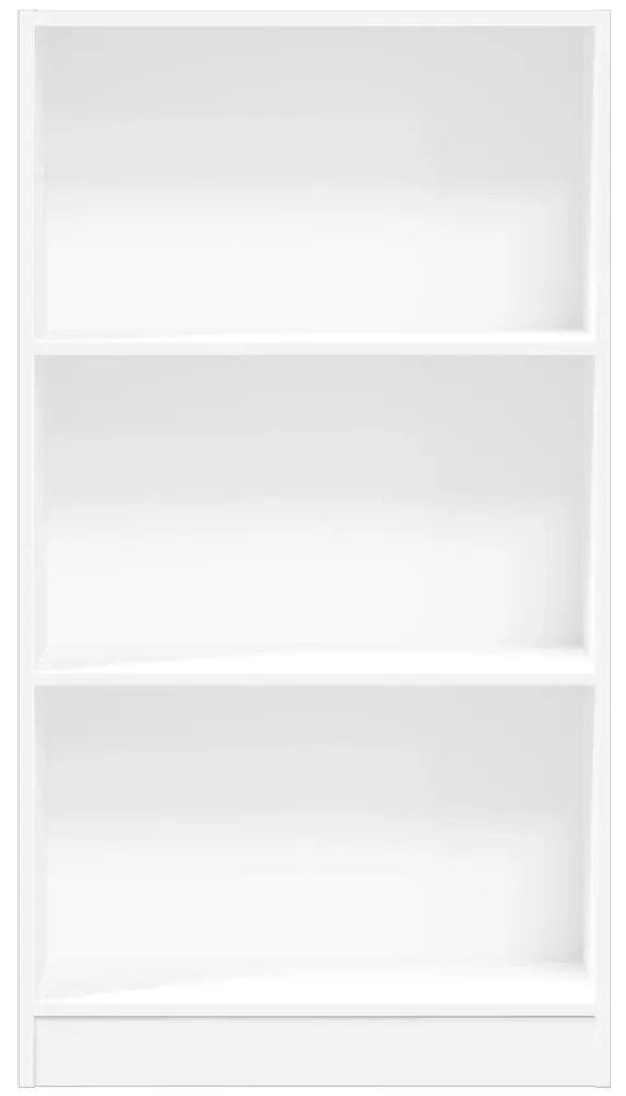 fehér szerelt fa könyvespolc 60 x 24 x 109 cm