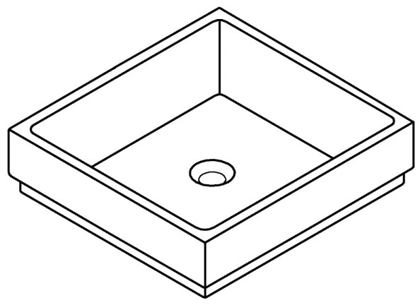 GROHE 3948100H - CUBE mosdó 500 × 470 mm kerámia/fehér