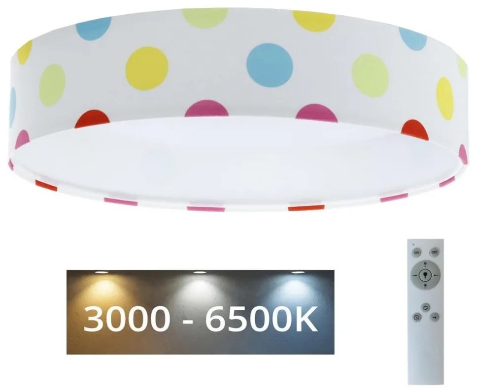 BPS Koncept LED Dimmelhető lámpa GALAXY KIDS LED/24W/230V pontok színes + távirányító BS0561