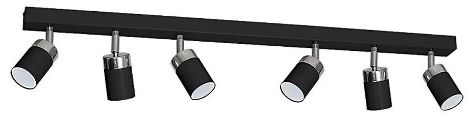 Spotlámpa JOKER 6xGU10/25W/230V fekete/fényes króm