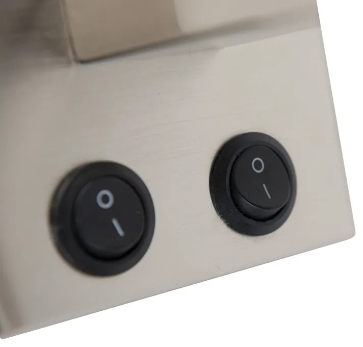 Modern fali lámpa acélból fehér búrával - Brescia