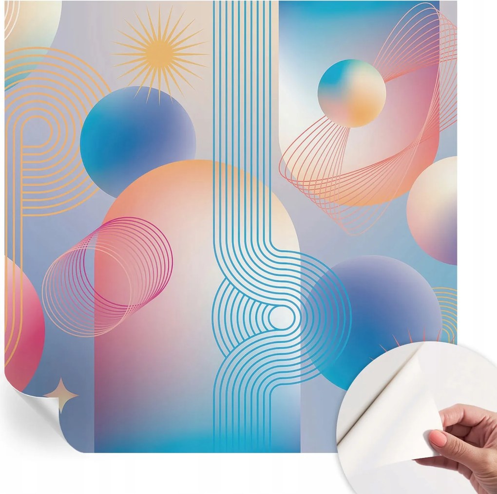 Öntapadós fotótapéta a konyhába Mosható Színes absztrakt 250x250 cm