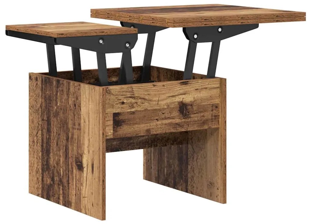 vidaXL Dohányzóasztal Öreg fa 55 x 54,5 x 45 cm Faanyag