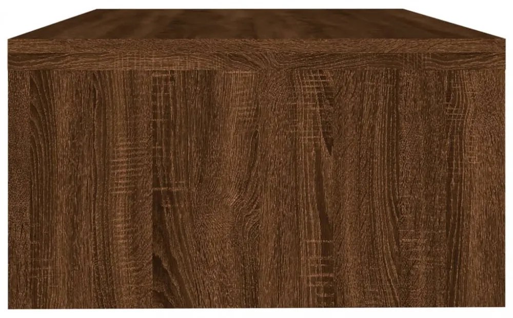 barna tölgy színű szerelt fa monitorállvány 42x24x13 cm