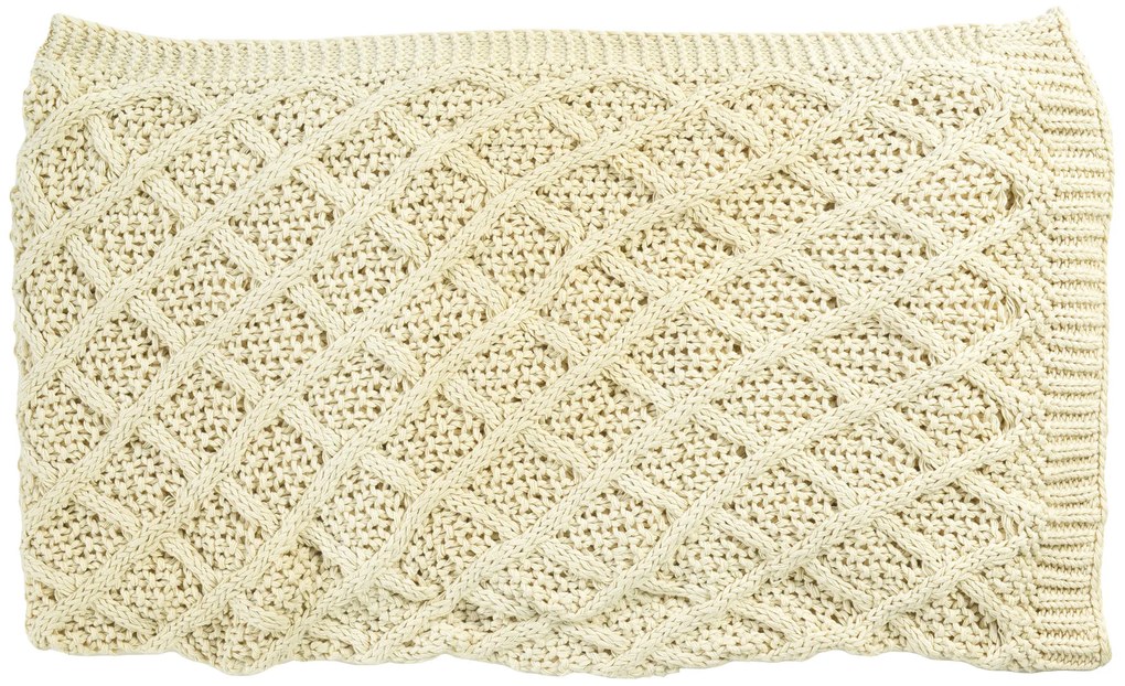 Ágytakaró Leeds 130x170 négyzet alakú, krémszínű - Sander