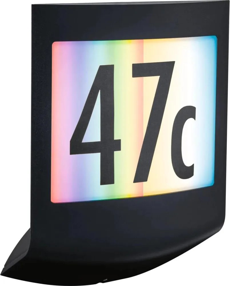Paulmann 94513 - RGBW LED/8,2W IP44 Dimmelhető házszámvilágítás PADEA 230V