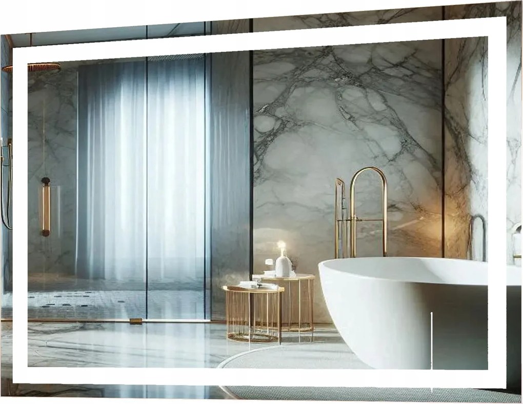 Led-es Fürdőszobai Megvilágított Tükör 40x40 Lunara