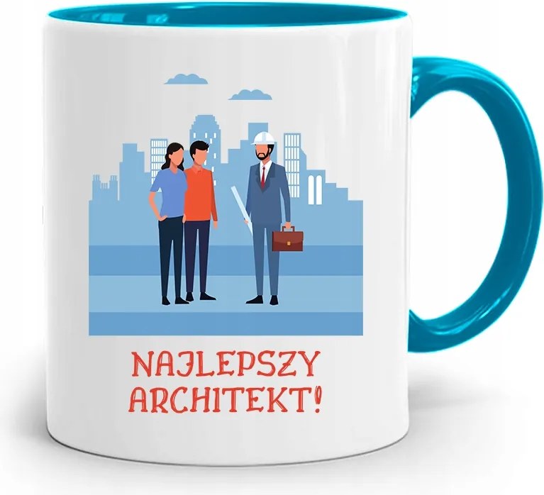 Kék Építész Bögre Legjobb Építész fényképes nyomtatással