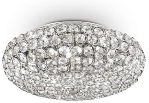 Ideal Lux - LED Kristály mennyezeti lámpa KING 5xG9/3W/230V átm. 38 cm króm