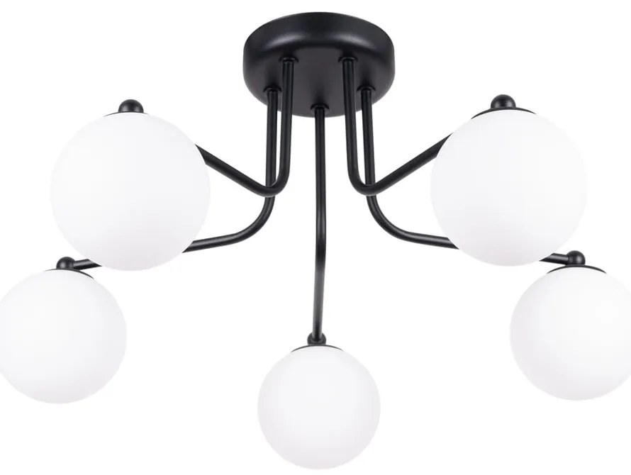 Fekete-fehér mennyezeti lámpa Beam – Sollux