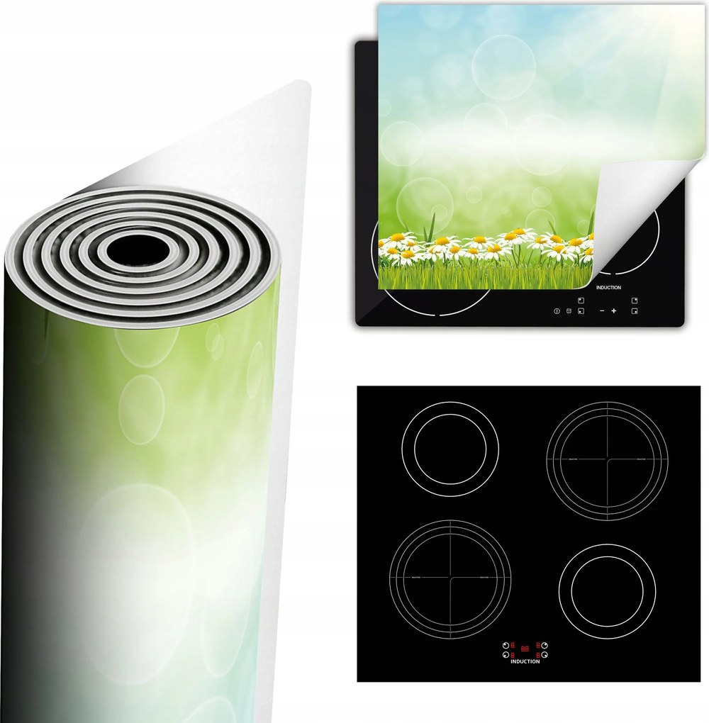 Tűzhelyvédő Szőnyeg Több Hely 60x52 Margaréták virágok