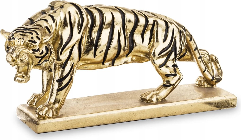 Figura Dekoráció Tigris Arany Fekete Trópusi Stílus Luxus Dekoráció 51cm