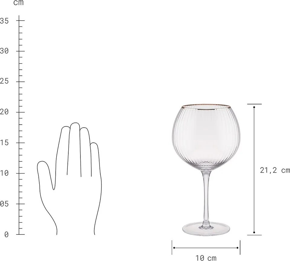 GOLDEN TWENTIES Gin Tonic pohár 650ml