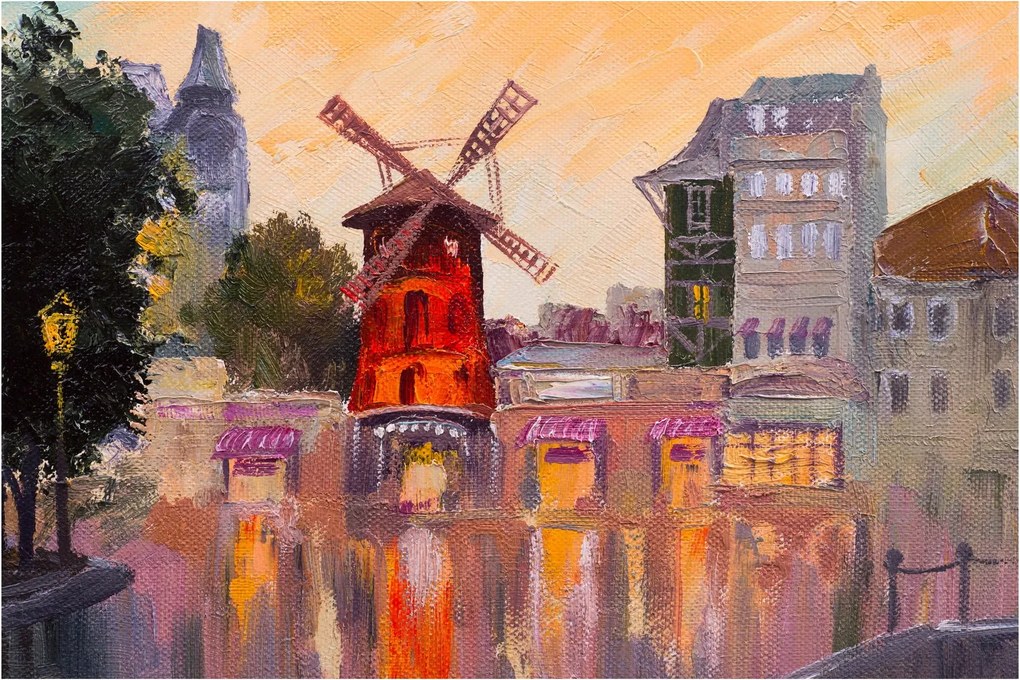 Kép - Moulin rouge, Párizs, Franciaország (90x60 cm)