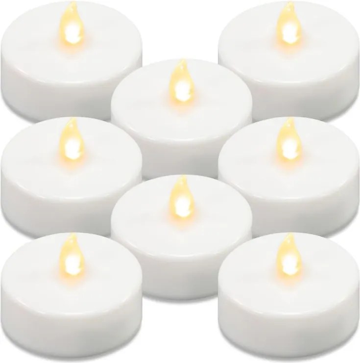 Elemes tealámpás készlet időzítővel  8 db fehér