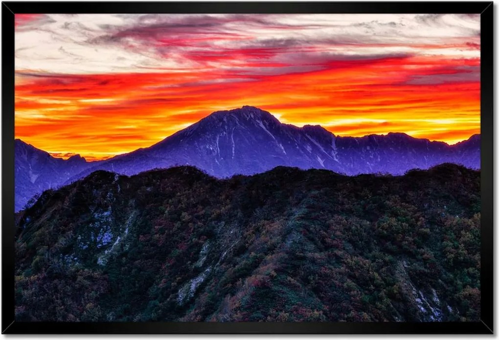 Poszterek keretben 60x40 Hegyi táj nyugattal