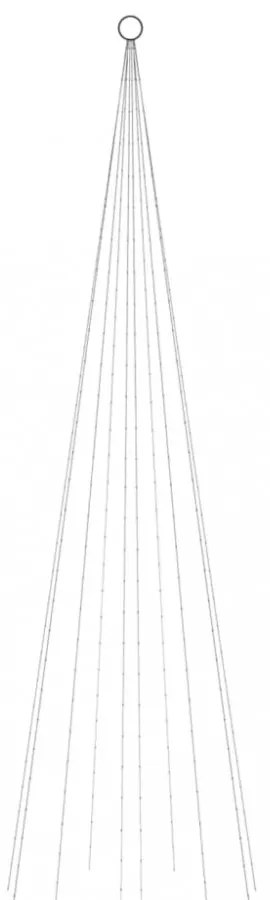 karácsonyfa zászlórúdon 310 kék LED-del 300 cm