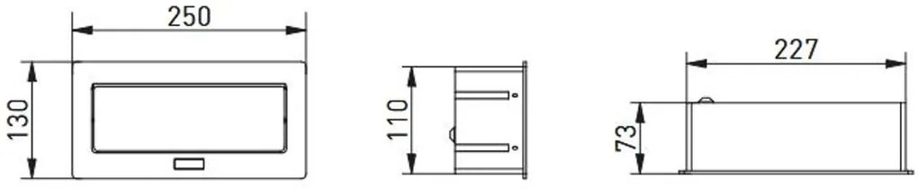 Konnektor, pultba süllyeszthető, fekvő, SOFT, 2x dugalj,2x USB A+C, 1,5 lábellel, fehér